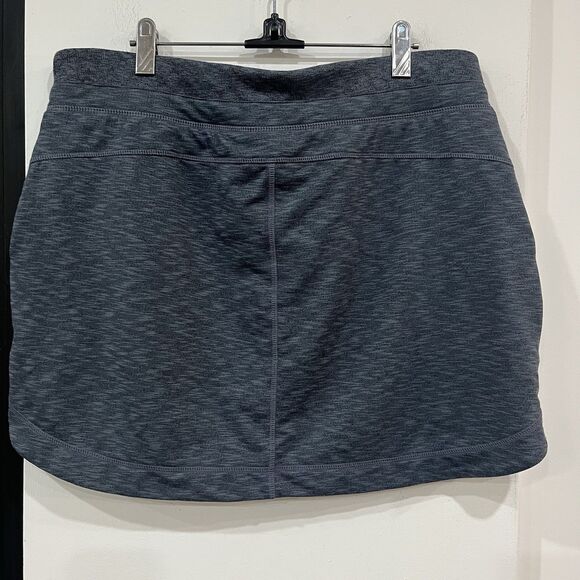 Athleta Techie Terry Drawstring Mini Skirt Activewear Knit Size Large - Picture 4 of 5